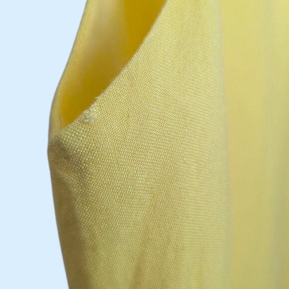 Oscar de la Renta Yellow Linen Shift Dress - Picture 8 of 10